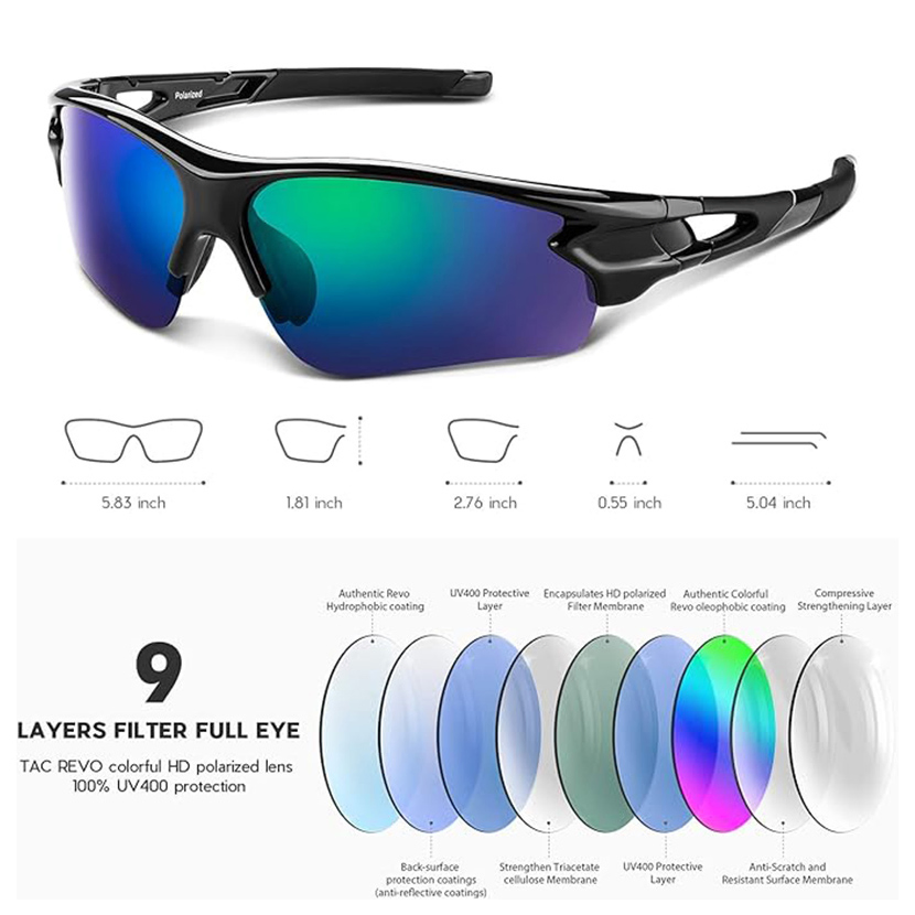 Cycling Outdoor Glasses with Mirror Lenses UV400 Sports Eyewear
