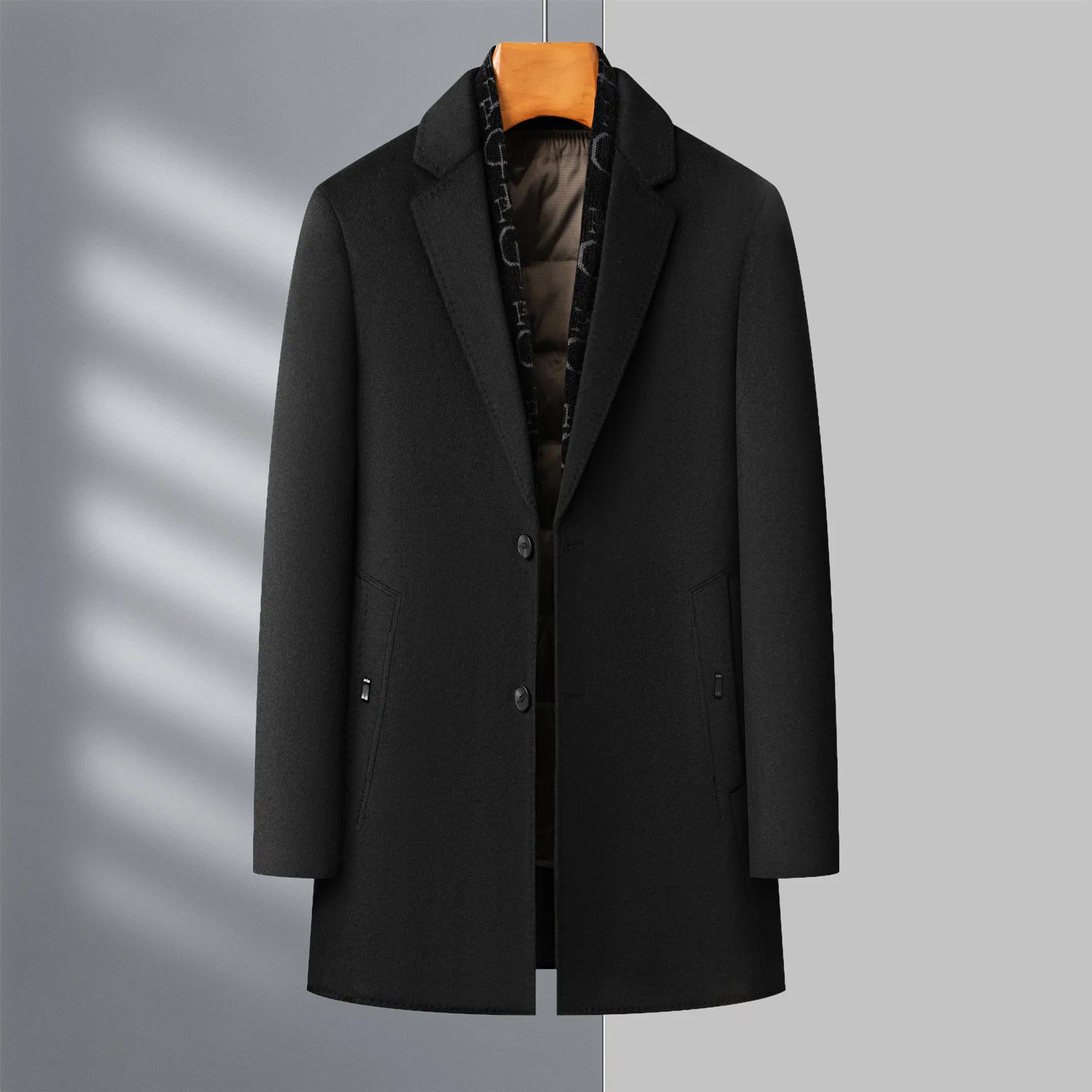 Men's Korean Fashion Denim Suit Jacket with Tailored Fit and Contrast Topstitching Men's Korean Version of Denim Outer Wear