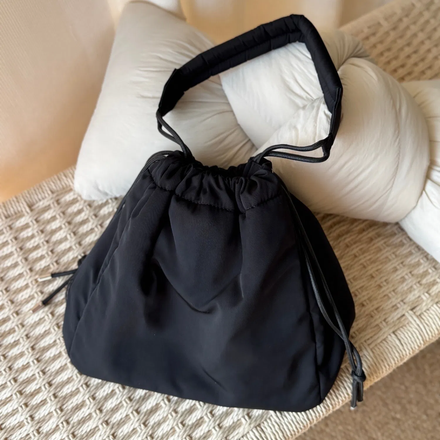 Nylon Drawstring Tote Bag View 2