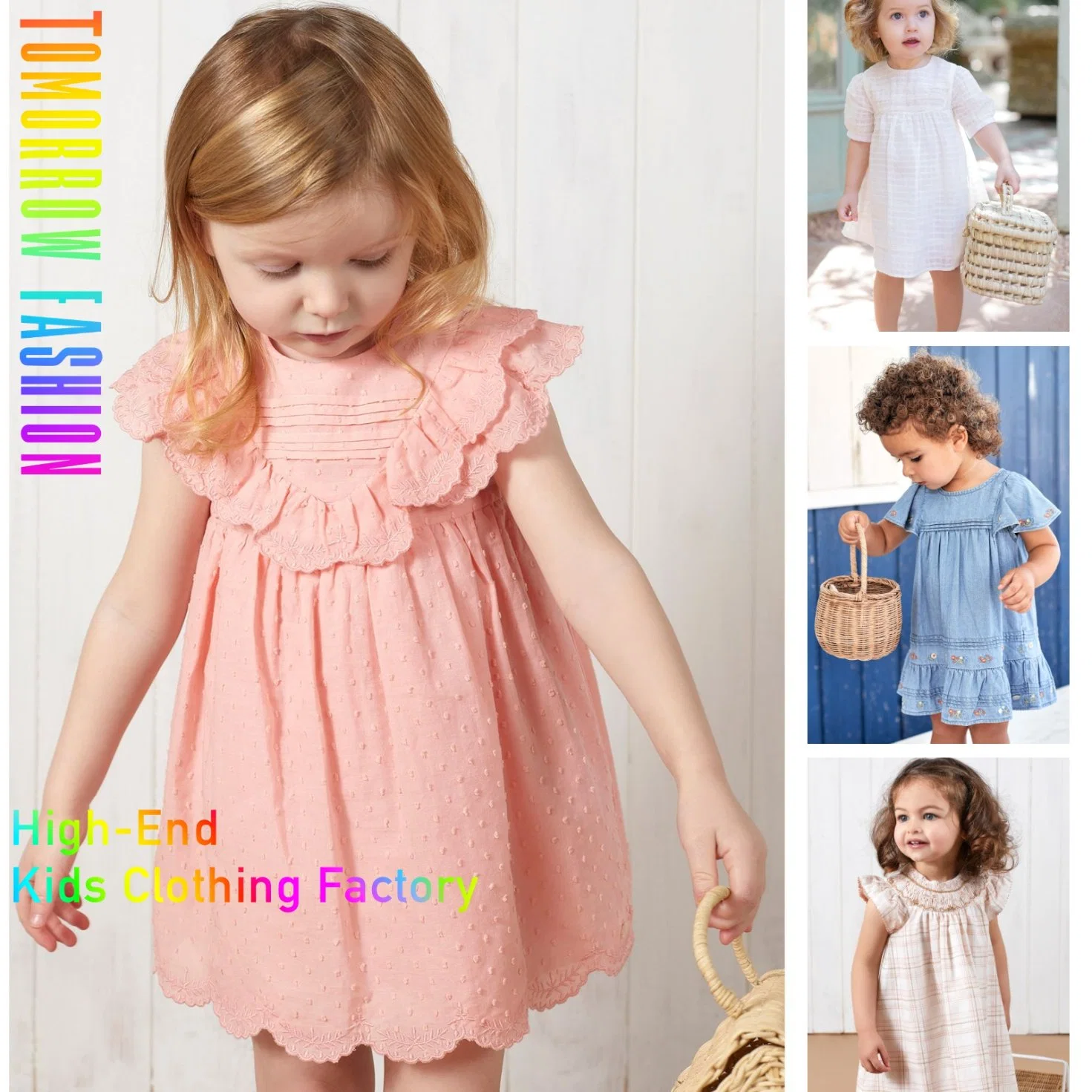 Children Wear Wholesale Girls Apparel Kids Clothes Sets Summer Fashion Designer Floral Flower Kids Clothing Baby Clothes Little Girls Dresses