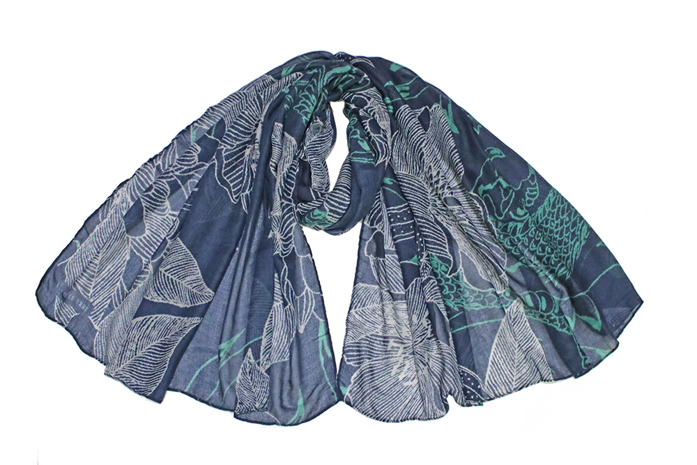 Women Accessories Flowers Long Scarf 2022 Autumn Shawl Soft Polyester Muslim