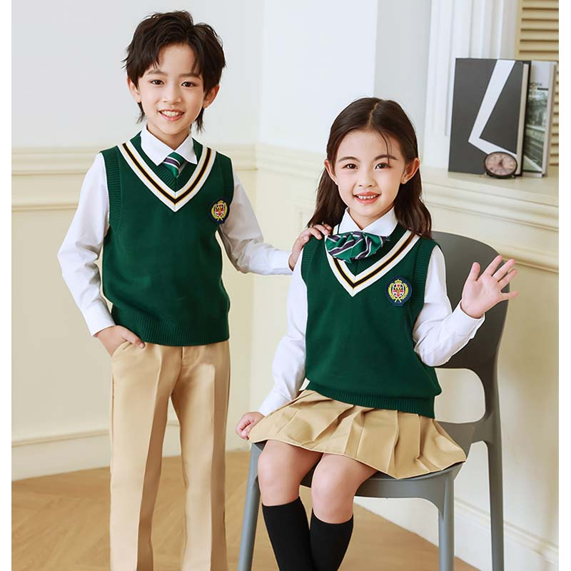 Custom Formal Dress for Autumn School Uniform Students Clothing Kids Clothes for Children Wear
