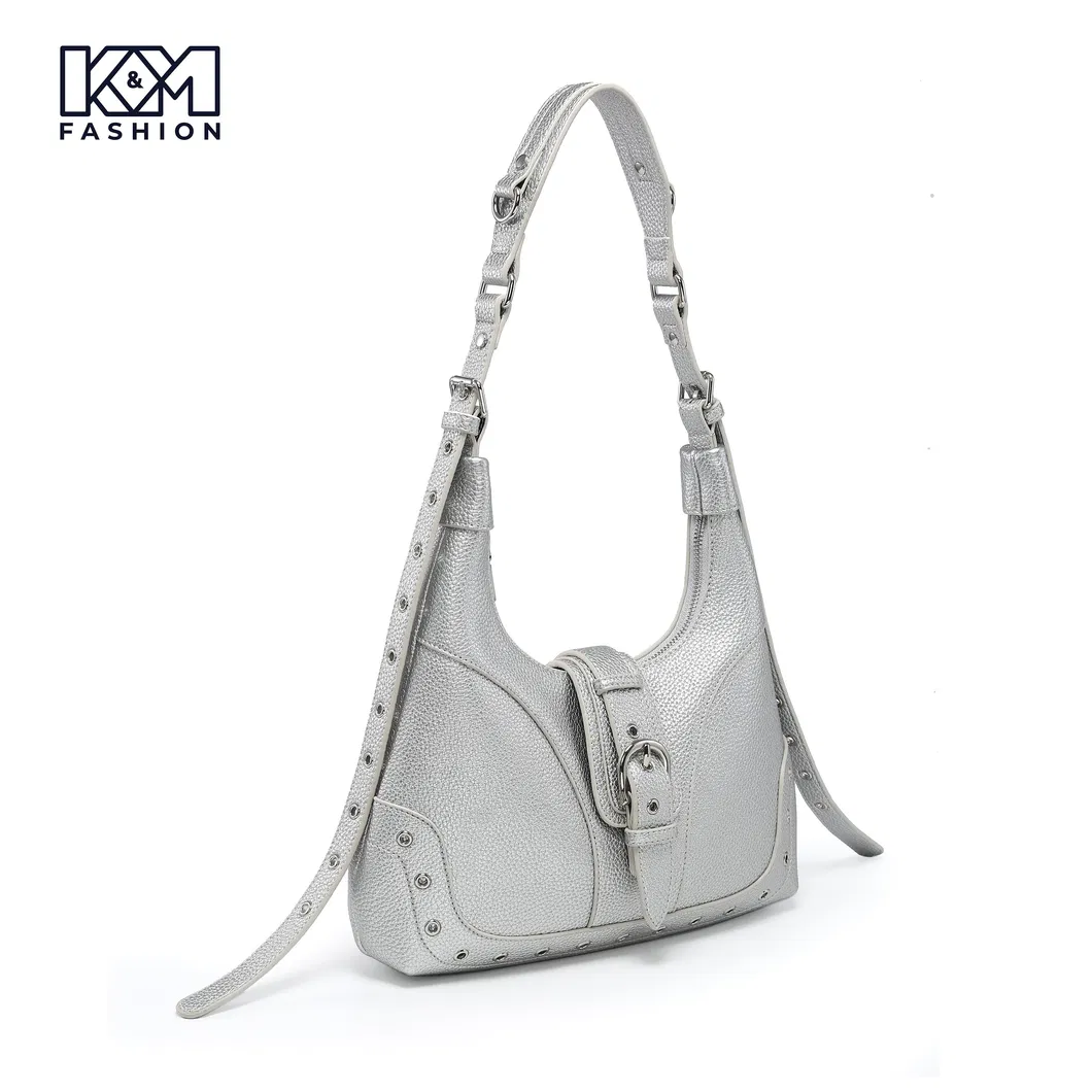 Chic Metallic Hobo Tote Bag 2