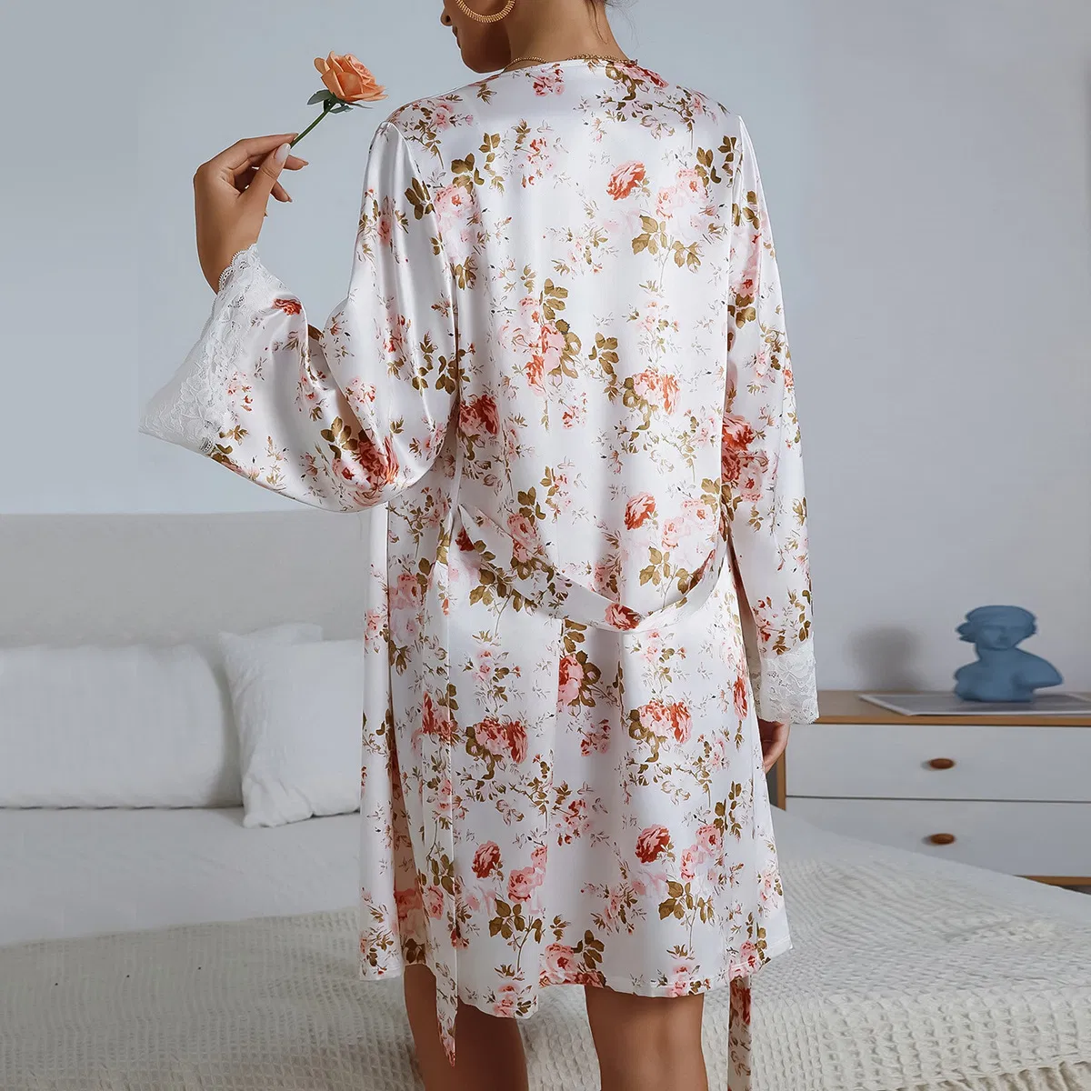 Wholesale Women Custom Pyjamas Shorts Bra Sleepwear Loungewear Sexy Bathrobe