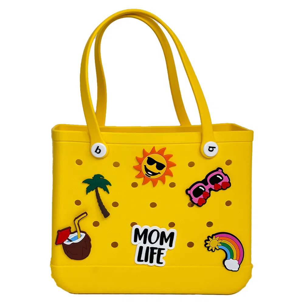 Rubber Bag Tote Bag Waterproof Travel Handbag with Charms for Sports Beach