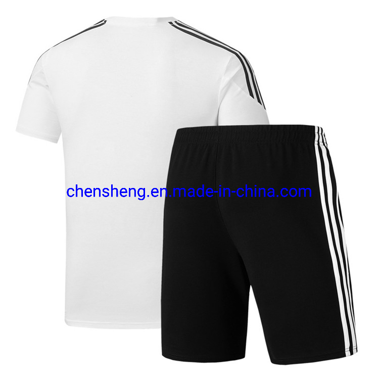 Men Sport Wear Set Custom OEM Logo Gym Sport T Shirt with Shorts for Casual Jogging Wear Football Team
