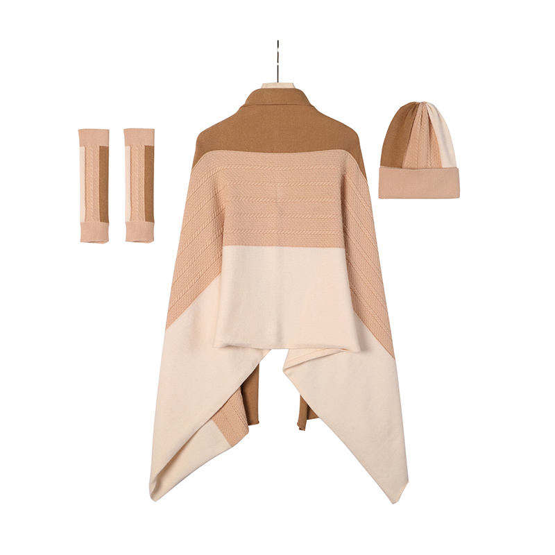 Personalized Warm Color Winter Unisex Scarf Knitted Scarves Warm Wool Poncho for Women Wrap Classical Style Shawl