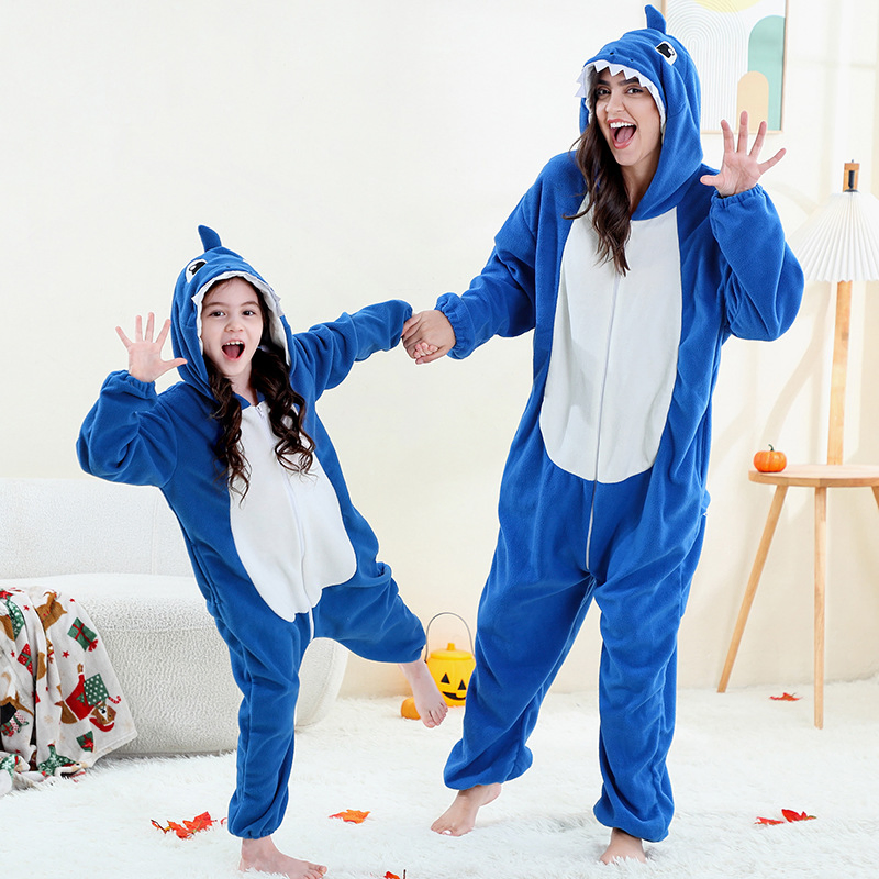 Adult Performance Costumes New Fleece Bodysuit for Home Family Cross Border Childrens Family Loungewear