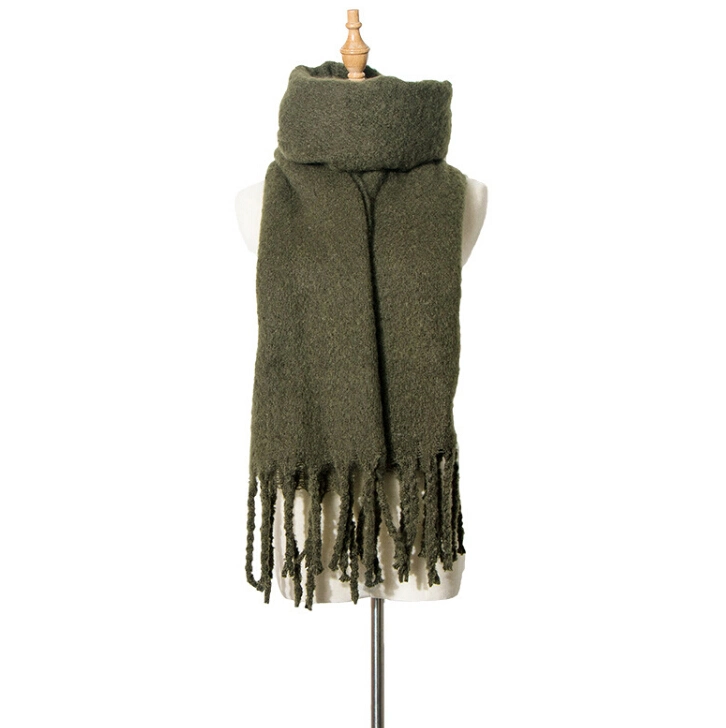 High Quality Women Plain Solid Color Polyester Pashmina Scarf Shawl