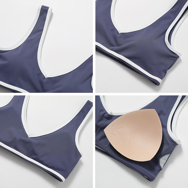 Custom Logo 2PCS Patchwork Sport Yoga Wear Butt Lift High Waist Flare Leggings Fitness Bra Gym Women Workout Set Activewear