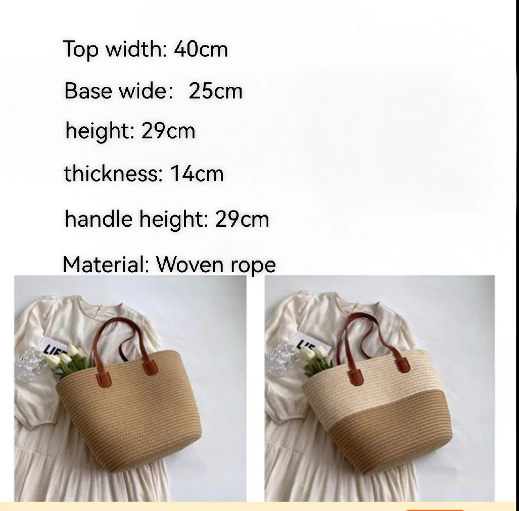 Woven Straw Handbag Detail