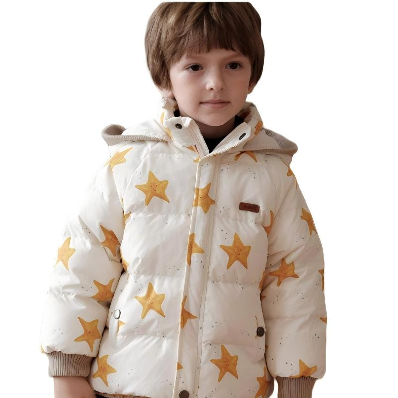 Kids' White Duck Down Jacket - Windproof &amp; Warm Outerwear