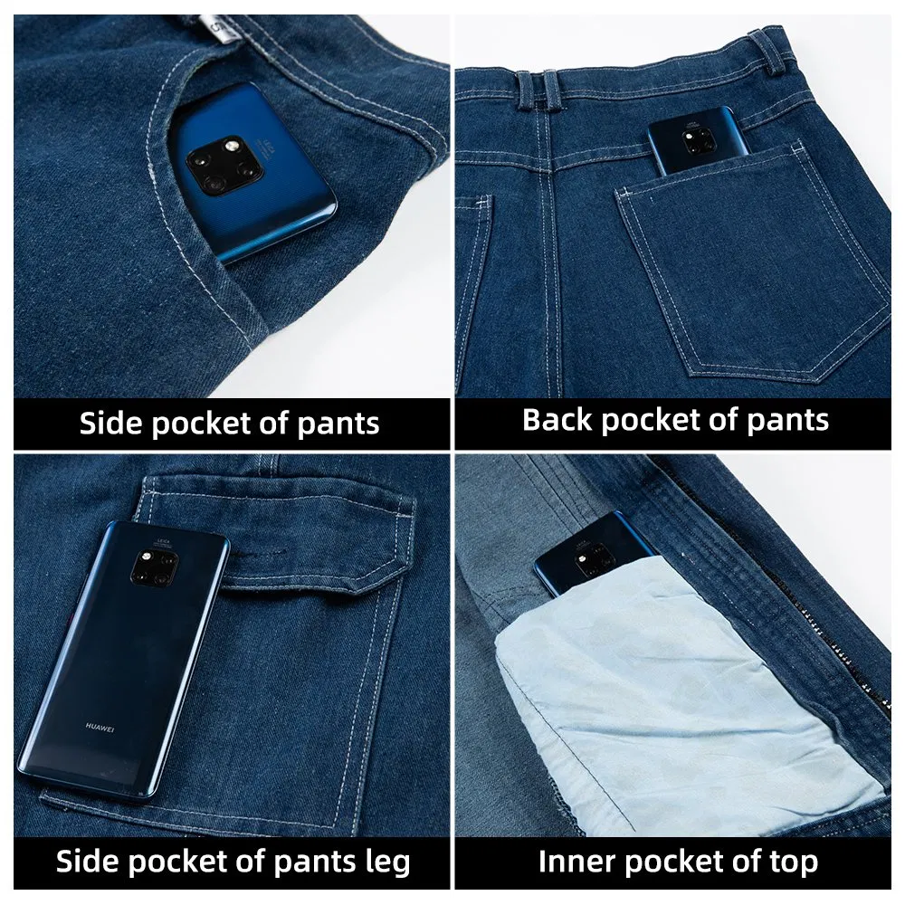 Durable Denim Porter Work Uniforms Comfortable Construction Workwear Overalls