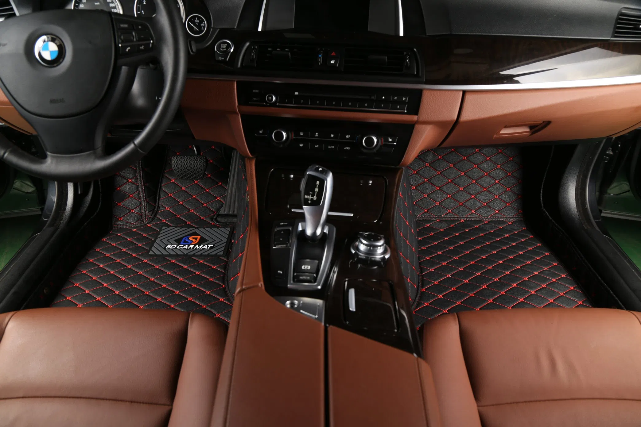 Car Accessories for Women Hand Sewing Factory Directly Sales Luxury Diamond Leather3d 5D 6D 7D Non Slip Car Mat