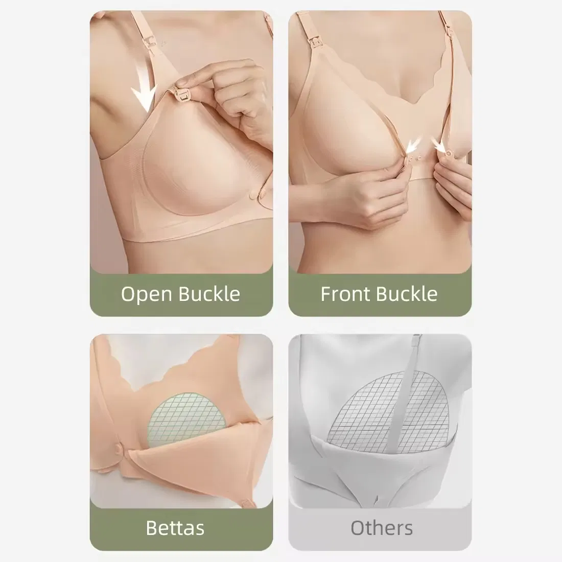 Lady High Quality Custom Women Breastfeeding Clothes Breathable Comfortable Basic Maternity Nursing Bra Extra Plus Size Solid Color Nursing Bras