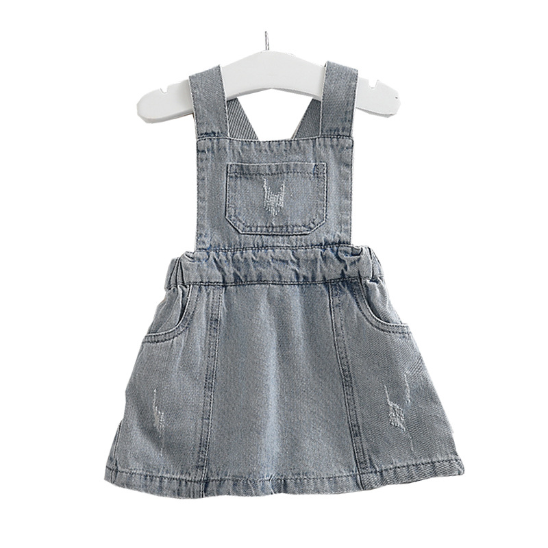 New Fashion Toddler Kids Baby Girl Denim Skirt Jeans Overall One Pieces Princess Children Wear