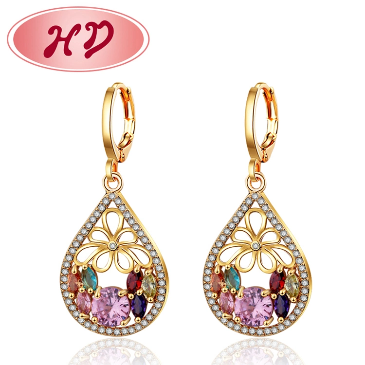 Fashion 18K Gold Plated Costume Imitation Ring Bracelet Charm Jewelry with Earring, Pendant, Necklace Sets Jewelry for Women