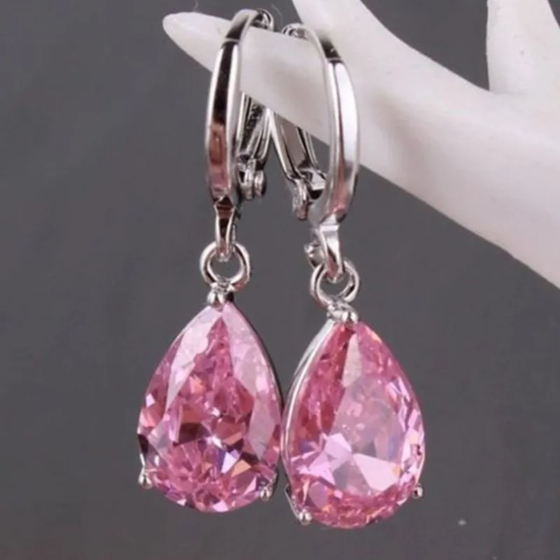 Pink Zircon Earrings