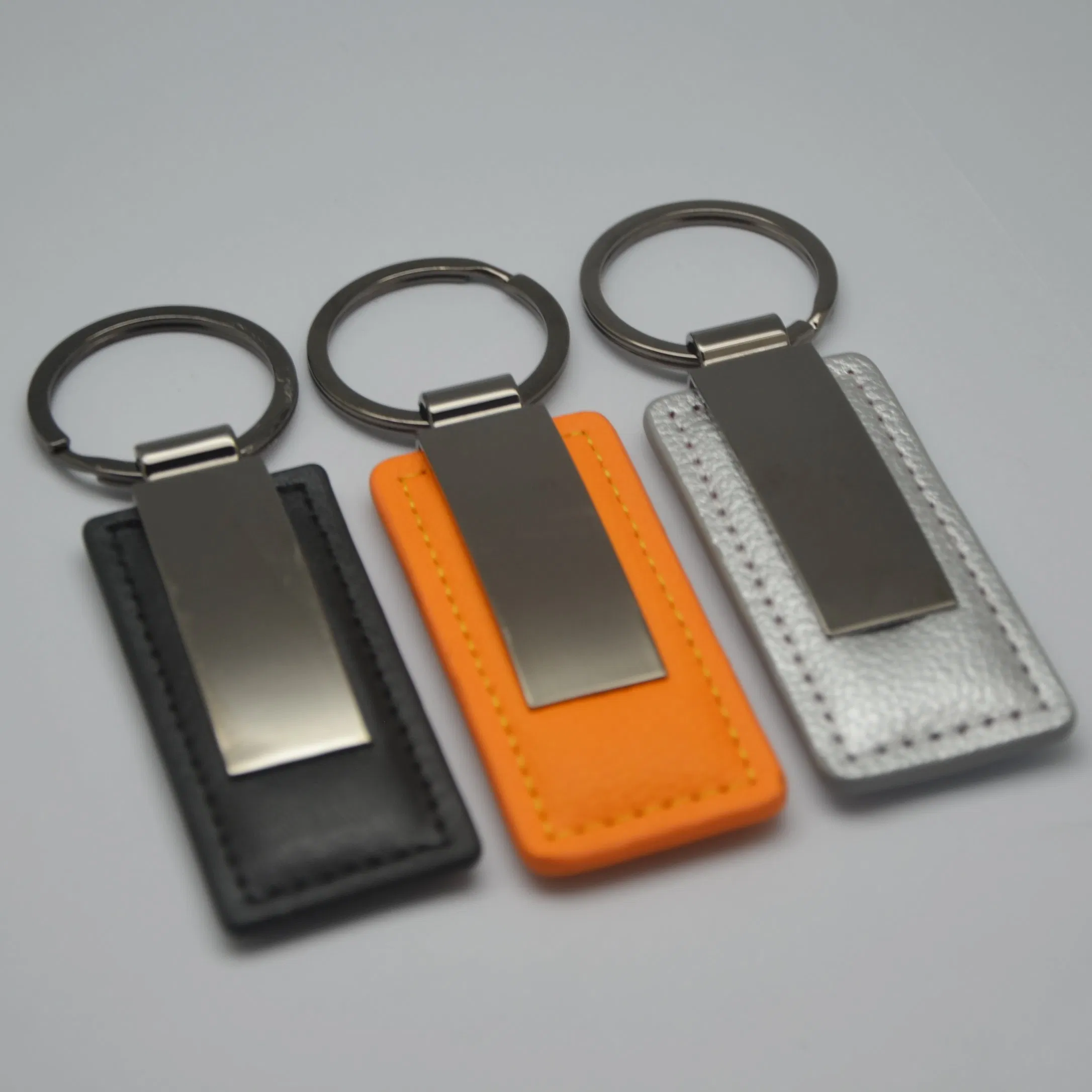 Customizable Luxury Custom Key Holder Key Chain Genuine PU Leather Personalized Keychain Accessories