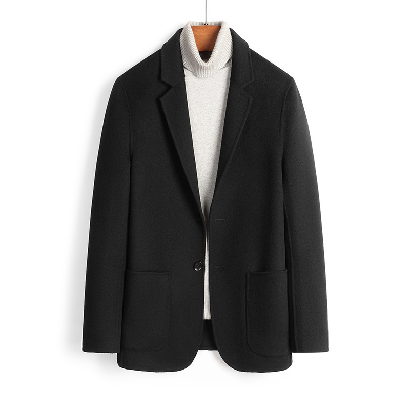 Men's Fashion Distressed Denim Trucker Jacket with Sherpa Lined Collar Denim Men's Outer Wear