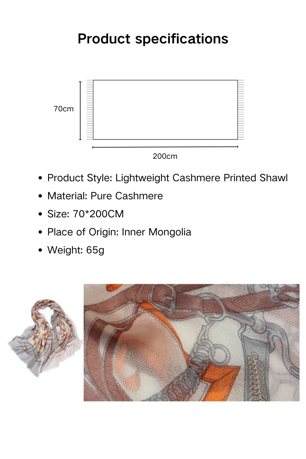 Lightweight Cashmere Fashion Floral Shawl Scarf Breathable Delicate Four Seasons