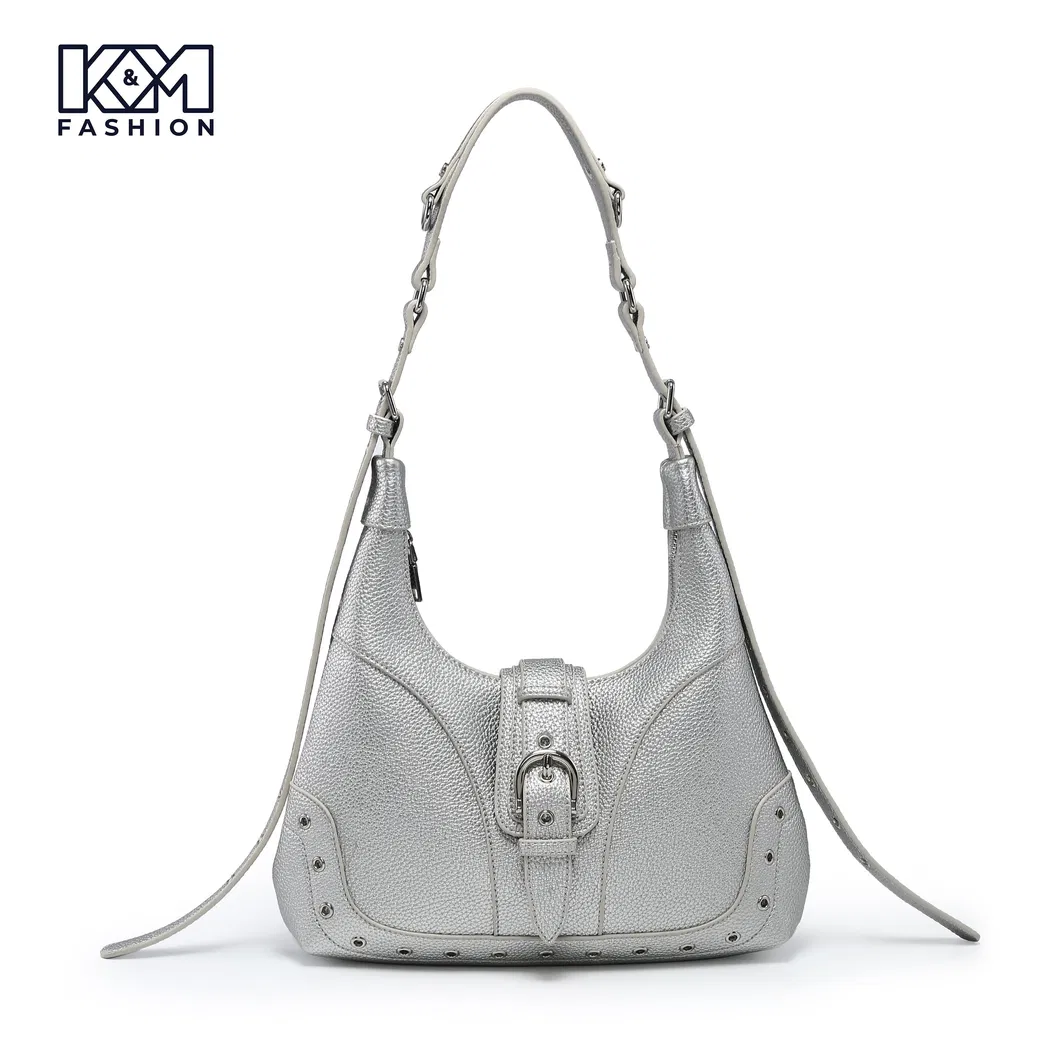 Chic Metallic Hobo Tote Bag 1