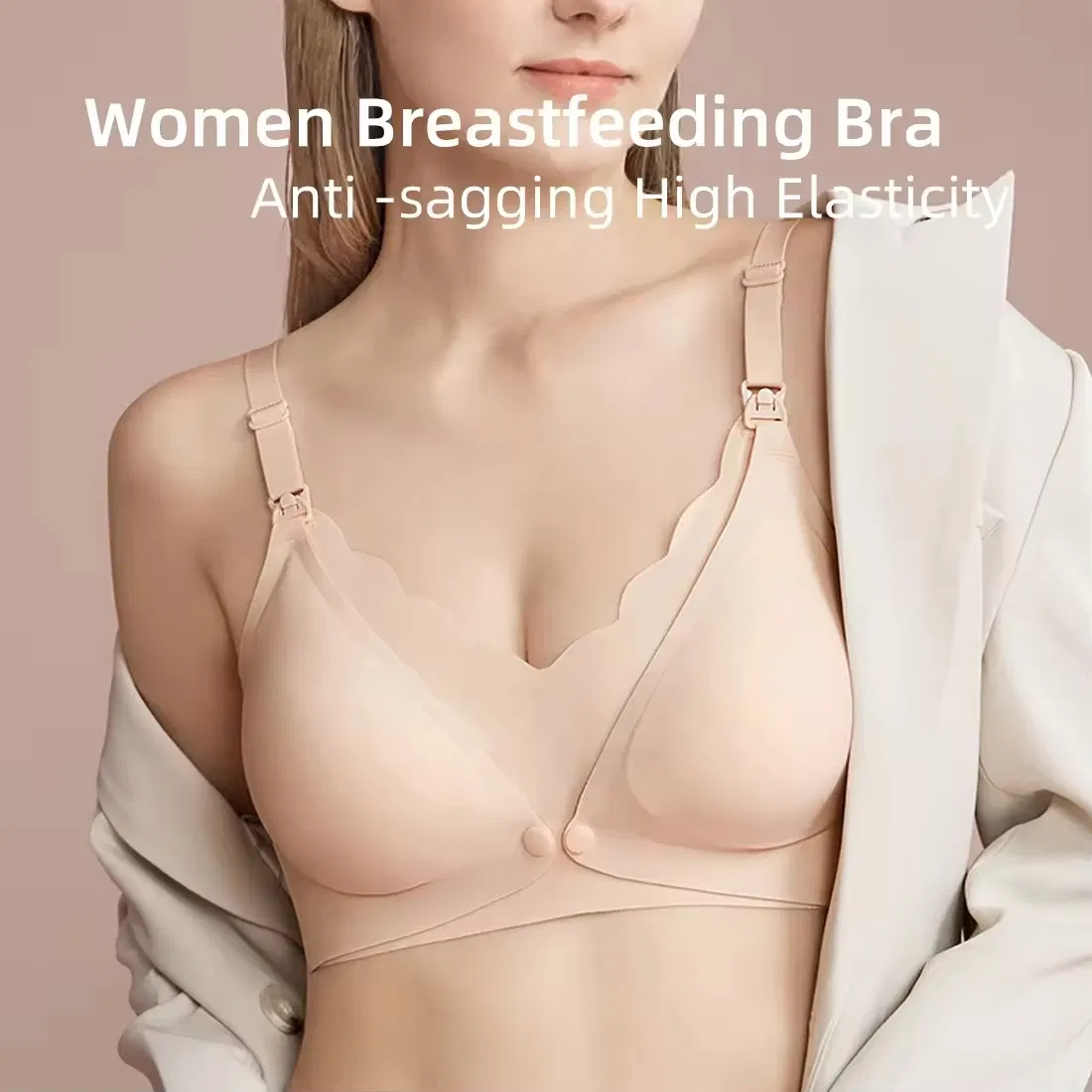 Lady High Quality Custom Women Breastfeeding Clothes Breathable Comfortable Basic Maternity Nursing Bra Extra Plus Size Solid Color Nursing Bras