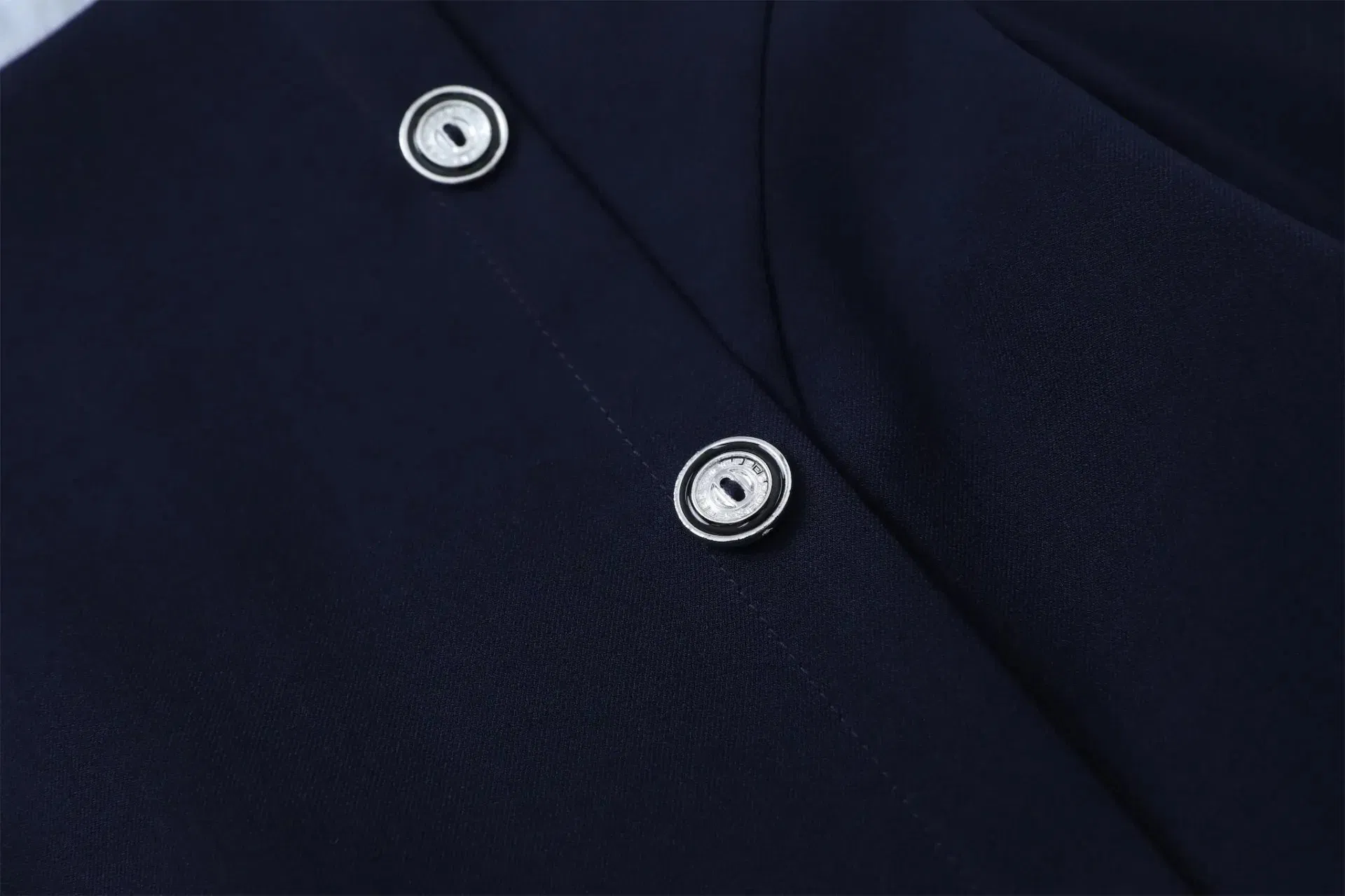 Ladies' Blue Polyester Office Dress with Bow Knot, Waist Belt &amp; 5-Point Sleeve - Formal Workwear Dress