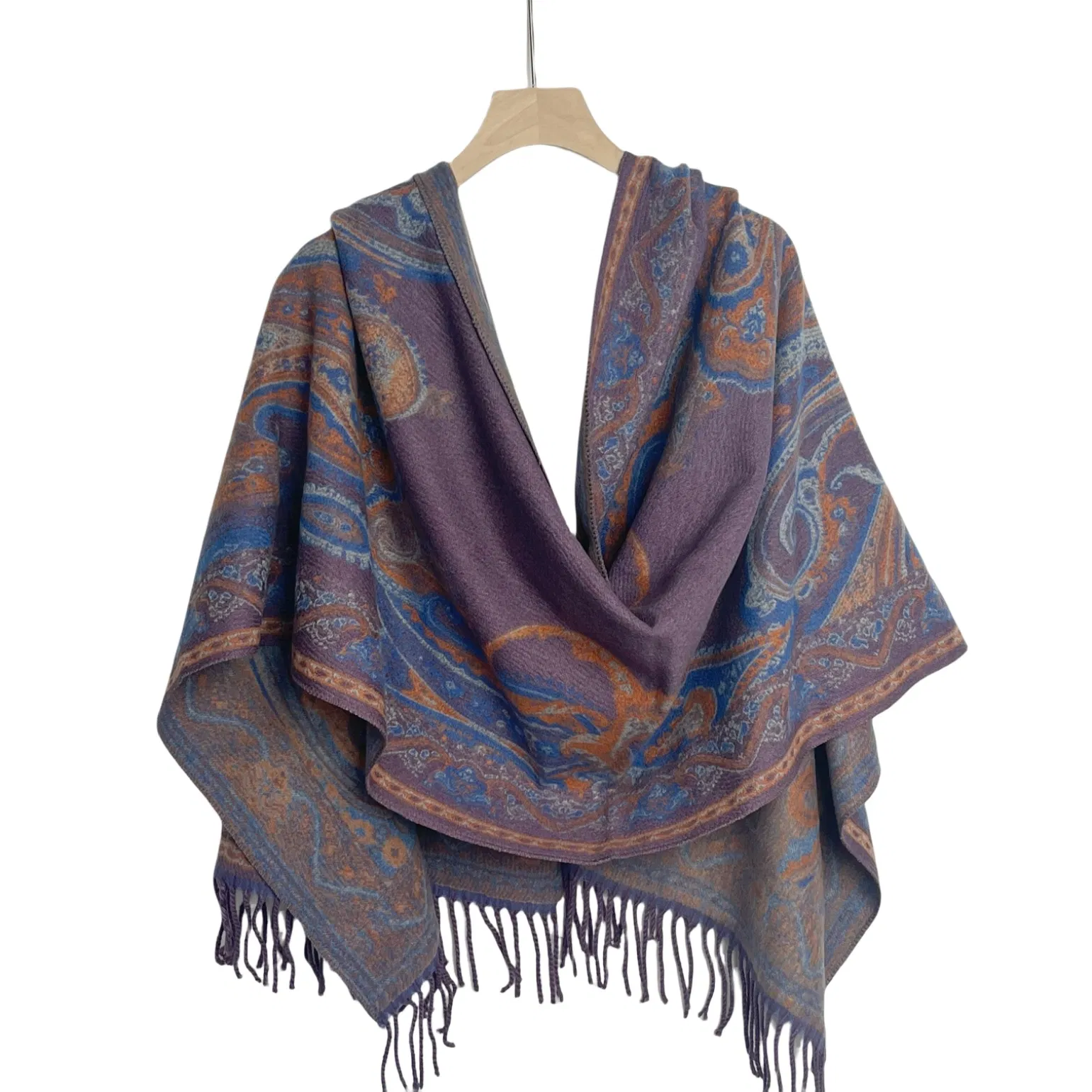 Winter Cashmere Scarf Fashion Lady Thickened Shawl with Tassel