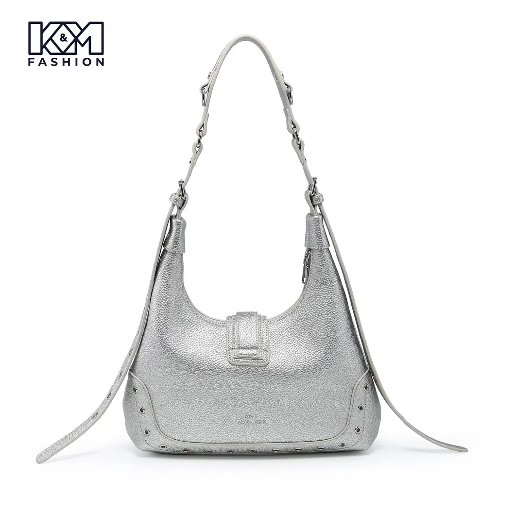 Chic Metallic Hobo Tote Bag 3
