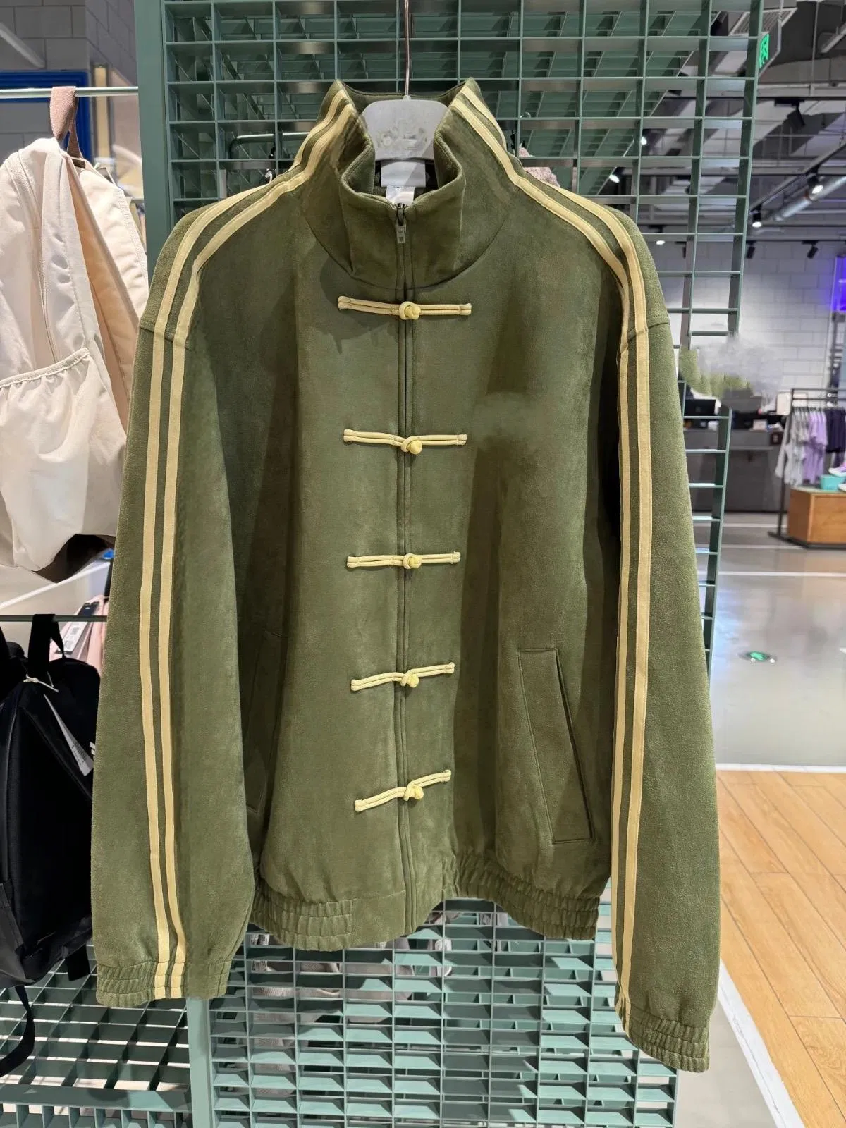 Personalized Men's Corduroy Jacket Stand Collar Striped Outerwear for Street &amp; Casual Style Clothes