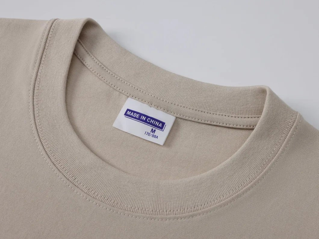 China Manufacturing Custom Men's Heavyweight 420GSM 100% Cotton Boxy Fit T-Shirt with Print Embroidery Logo 1688 Blank Plain Basic T Shirt