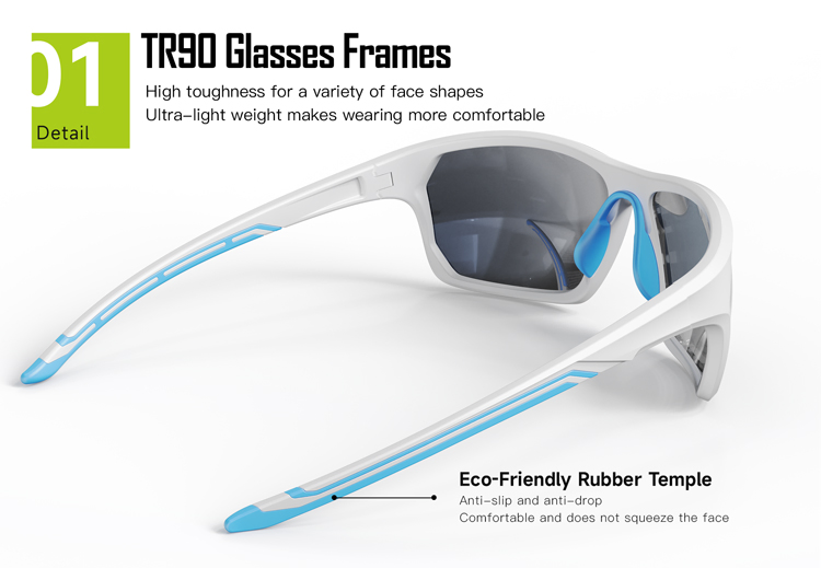 Tr90 Frame Sports Glasses Wholesale New Fashion Men Black Polarized UV400 Fishing Driving Sports Sunglasses Eyewear