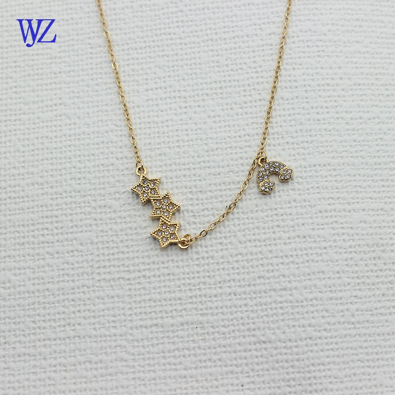 Fashion Wholesale Jewelry Necklace with 24K Gold Stainless Steel Titanium Steel and Customizable Logo