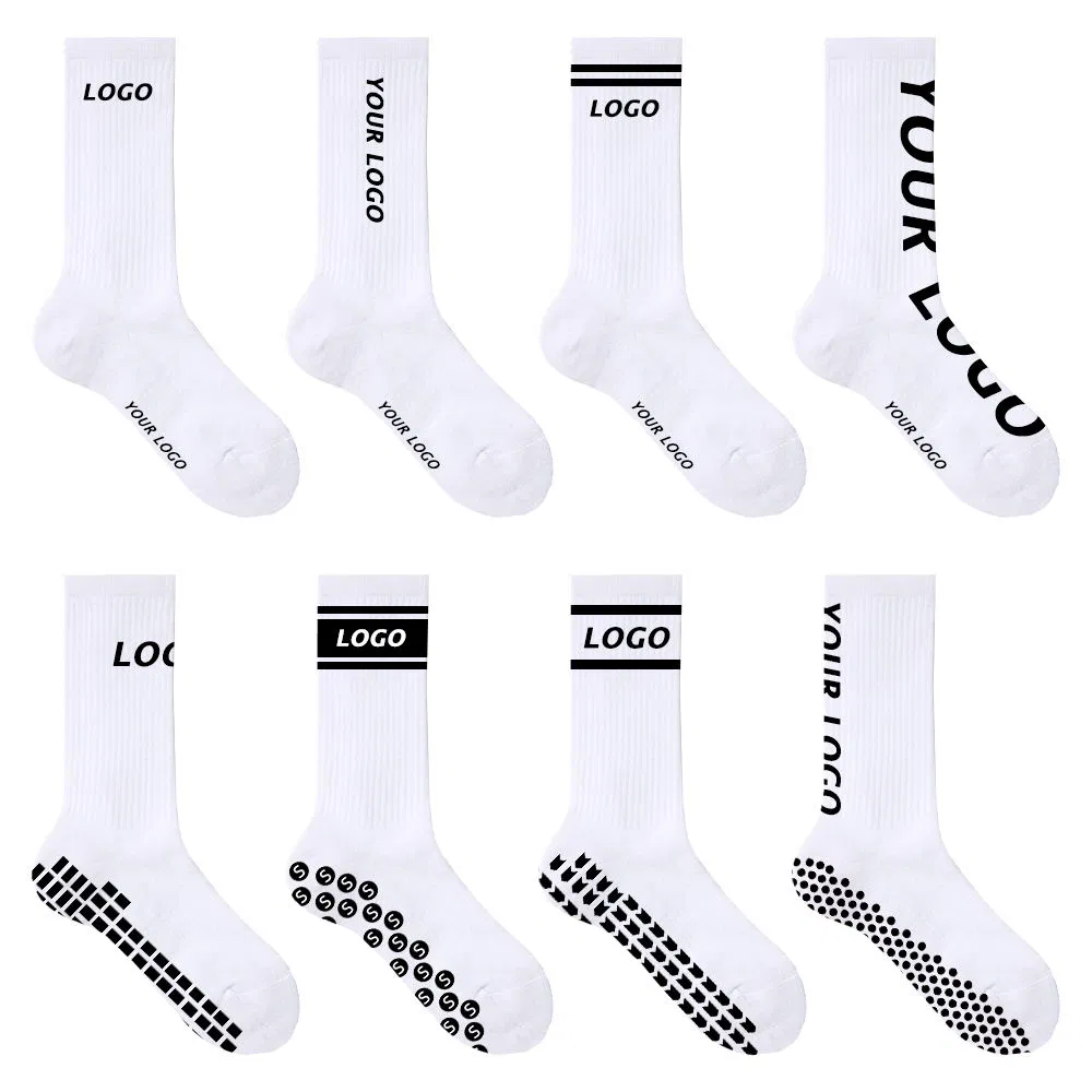 Wholesale Custom Soccer Anti Slip Socks Non Slip Soccer Grippy Sport Football Socks Elite Sports Grip Socks for Men