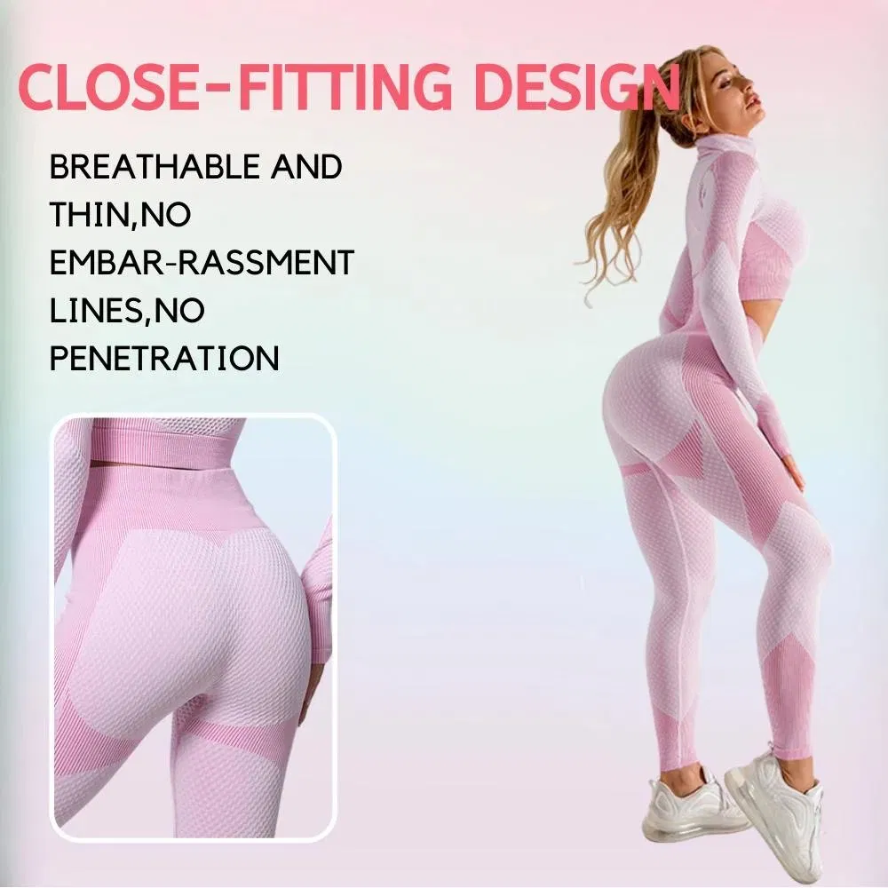Wholesale 3 PCS Yoga Suit Set Women Training Activewear Sports Wear Gym Workout Wear Leggings Bra Sportswear Set Clothing