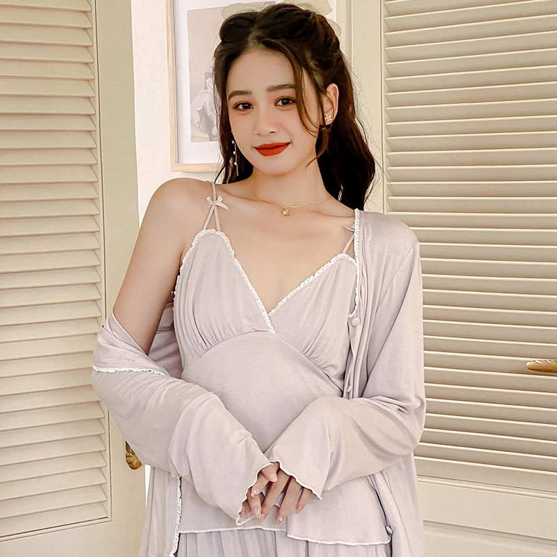 Gown Pajamas Vintage Girls Nightgown Sexy Sleepwear Dress Lace Night Wear Loungewear