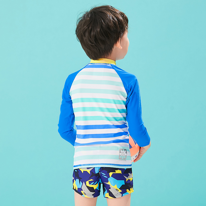 2021 Boys Long Sleeve Rash Guard Top Shirts Clothes Swimwear &amp; Beachwear