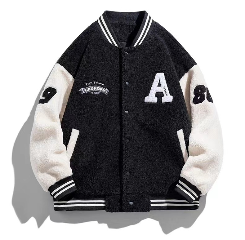 2025 Custom Varsity Letter Street Fleece Embroidery Outerwear Fashion Baseball Men Jacket