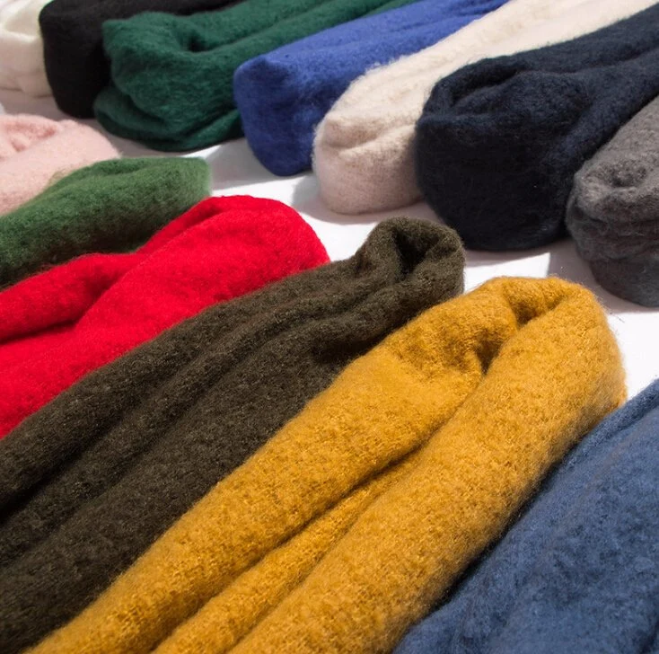 High Quality Women Plain Solid Color Polyester Pashmina Scarf Shawl