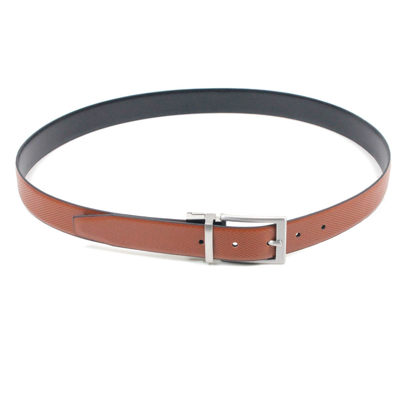 Men Luxury Brand Leather Waist Belt High Quality Two Side Wear Reversible Genuine Leather Belt