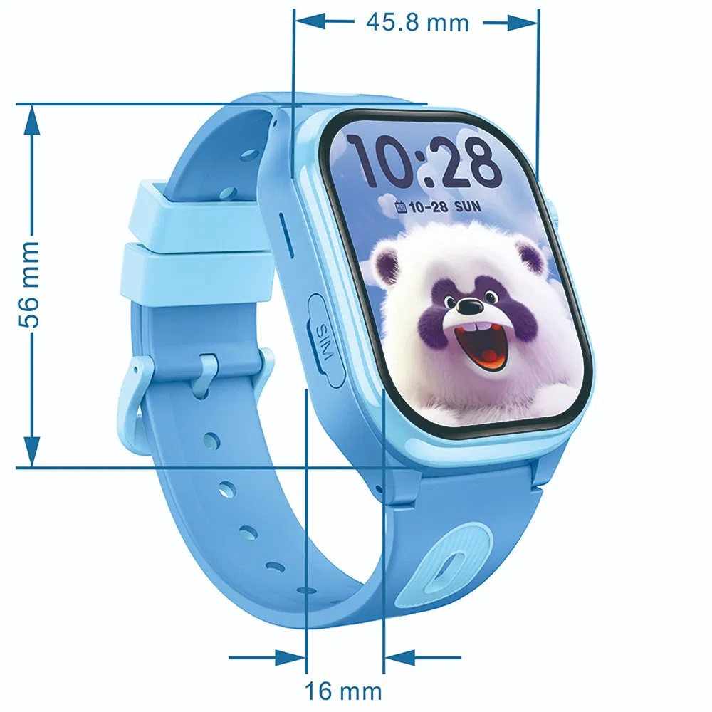 New Android 4G Waterproof fashion Kids safety GPS tracker Smart watch with hidden rotation Camera D43