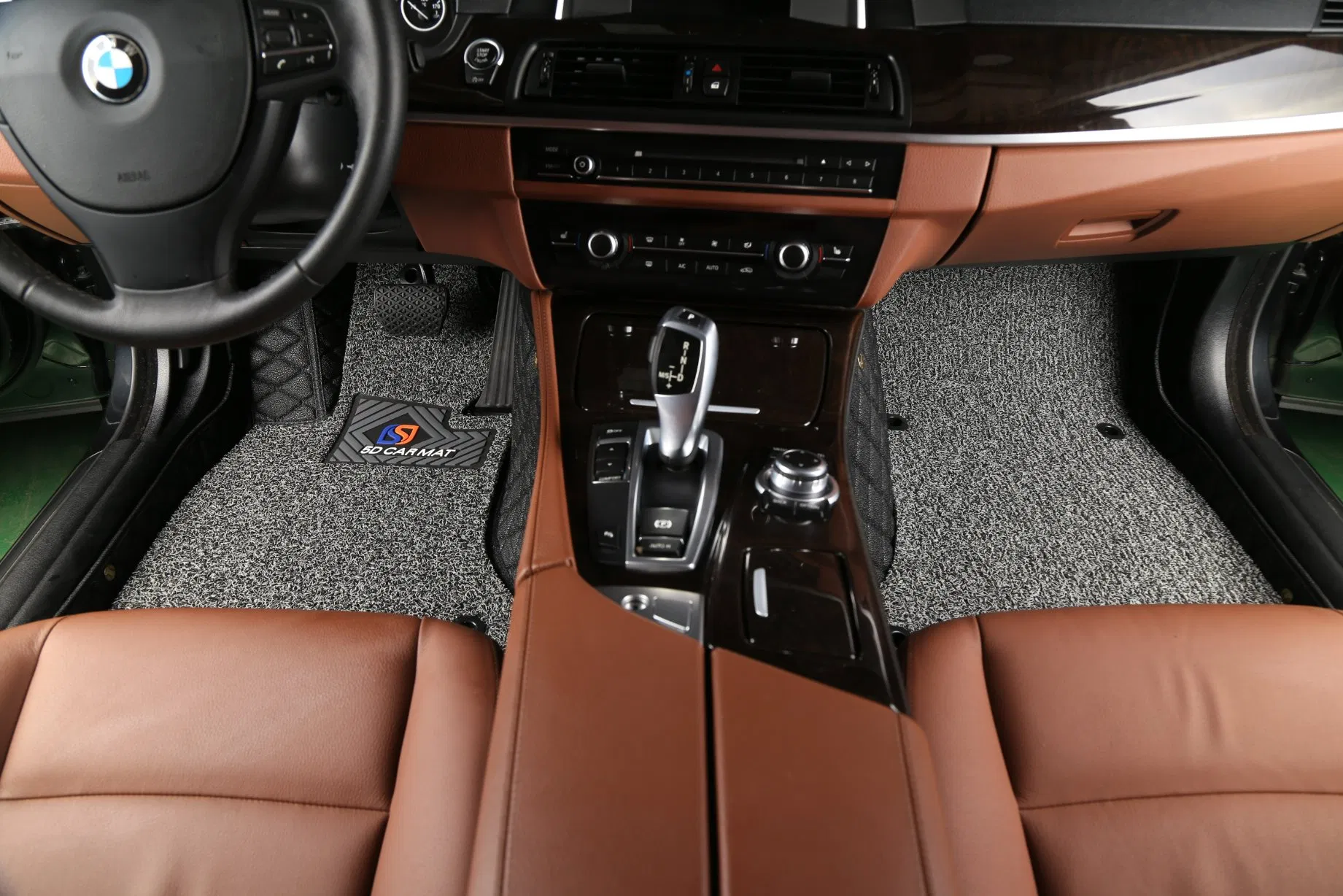 Car Accessories for Women Hand Sewing Factory Directly Sales Luxury Diamond Leather 6D Non Slip Car Mat New Car Accessories 2024