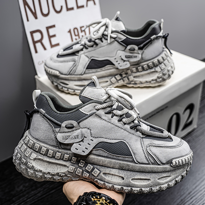 Trendy Chunky Designer Thick Sole Retro Style Sneakers Zapatillas Hombre Casual Shoes Fashion Male Tenis Sports Footwear for Men