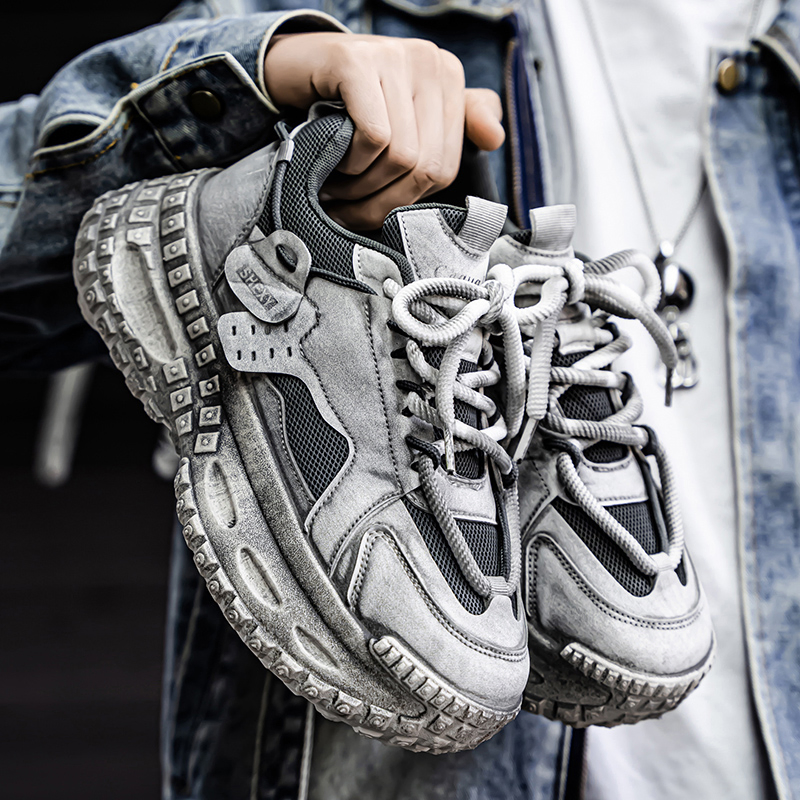 Trendy Chunky Designer Thick Sole Retro Style Sneakers Zapatillas Hombre Casual Shoes Fashion Male Tenis Sports Footwear for Men