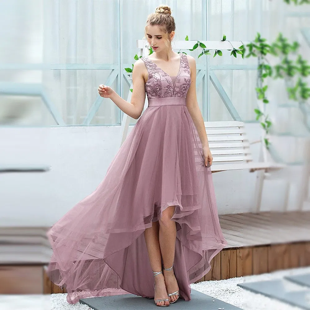 Trendy Lace Formal Gown Slim Fit Long Dress Evening Banquet Party Wear