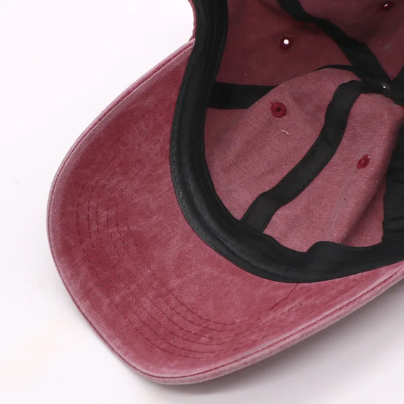 Custom Adult's Wholesale Cotton Panel Embroidery/Blank Sports Leisure Washed Baseball Hat Caps