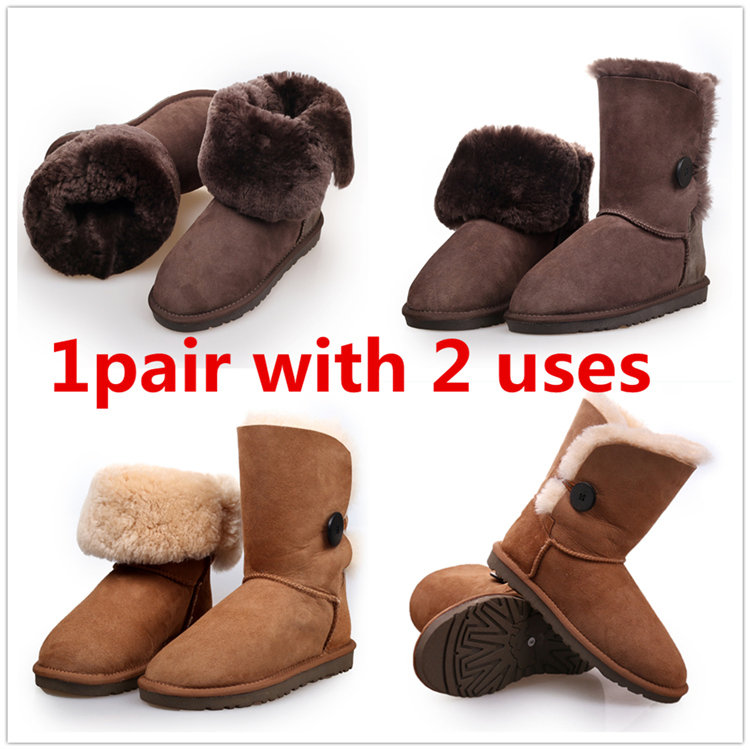 Factory Sale Genuine Sheepskin Winter Footwear for Leisure Time Men Style