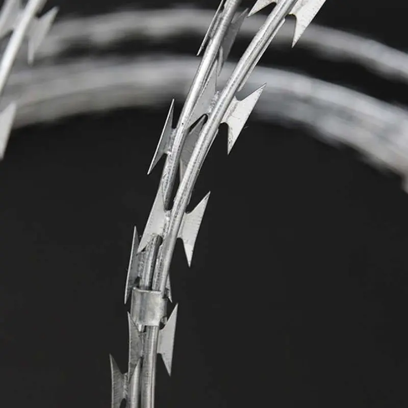 СертификацияСЕ Оцинкованная колючая проволока из железа и стали, колючая проволока в рулонах, колючая проволока «концертная» для защиты Прайс-лист, Экспортеры
