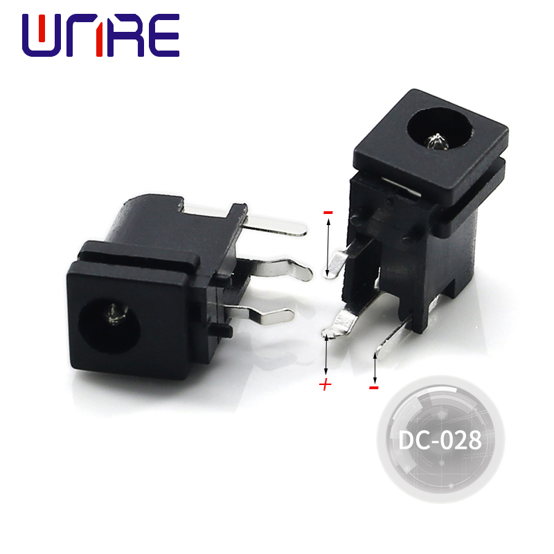 China dc Socket Female three-pin black DC-028 Manufacturers, Factory